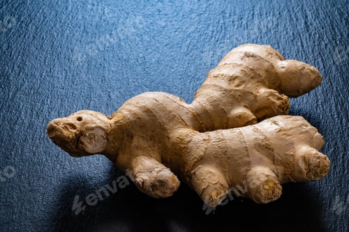 Preview: Ginger On Black Stone Background