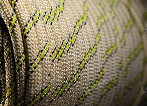 Preview: Coiled Striped Rope For The Sport Climbing