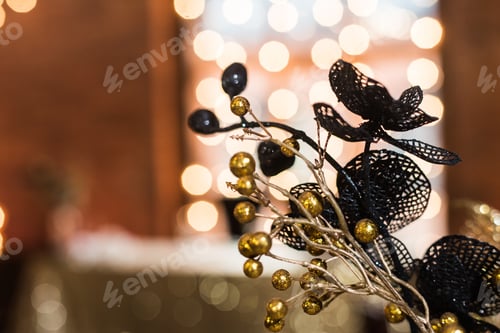 Preview: Original Wedding Floral Decoration In The Form Of Mini-Vases And Bouquets Of Flowers.