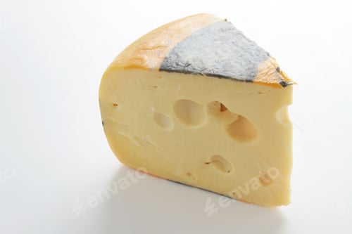 Preview: Cheese Portion Isolated On White Background