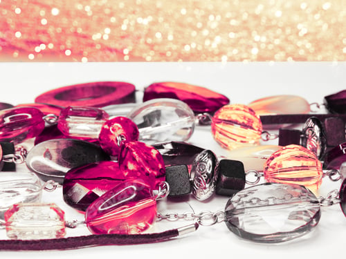 Preview: Jewelry Beads With Bright Colorful Crystals Luxury Fashion Accessory Background