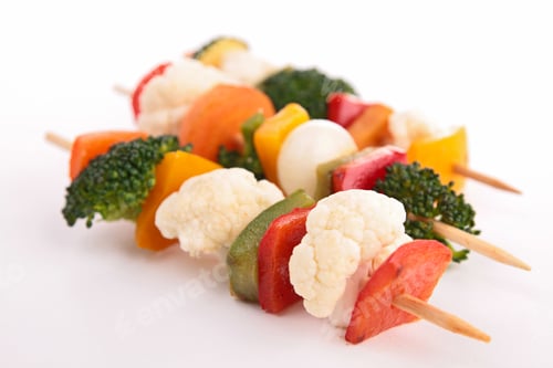 Preview: Slices Vegetables On Wooden Pick