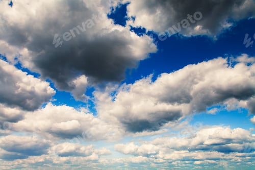 Preview: Blue Sky With White Clouds Background