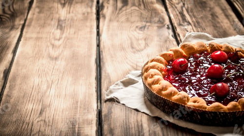 Preview: Cherry Pie For Old Fabrics. On Wood