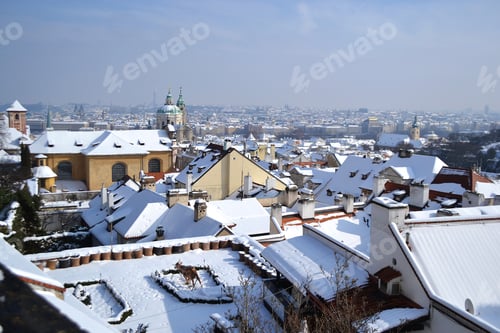 Preview: Roofs Of Prague At Winter. View From The Grounds Of Prague Castle (Praã?Â?Ã?¾Skã?Â?Ã?½ Hrad)