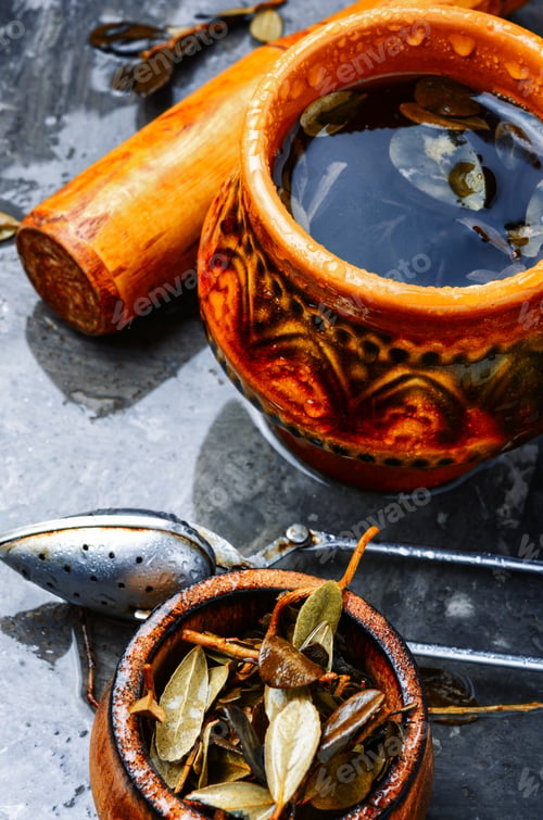 Preview: Cup Of Healthy Herbal Tea.Cowberry Leaf Tea