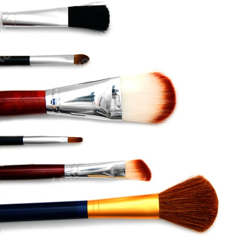 Preview: Cosmetic Brushes. On A White Background.