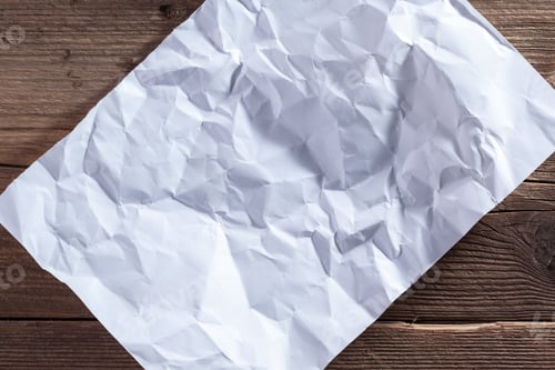 Preview: White Paper On Wood Background