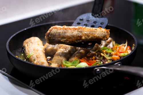 Preview: Fish Dish - Fried Fish With Vegetables