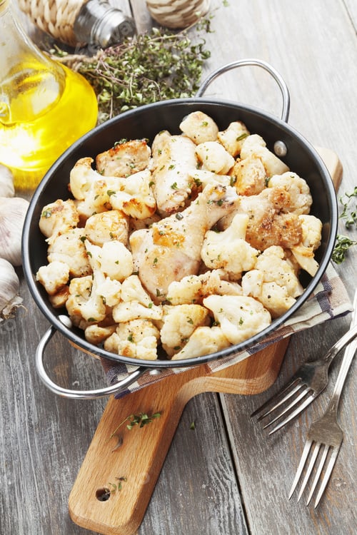 Preview: Roasted Cauliflower With Chicken In The Frying Pan