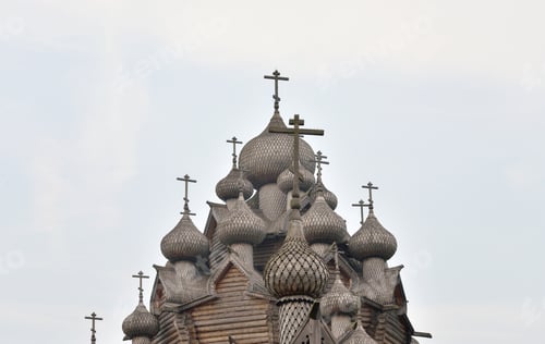 Preview: Wooden Church Of The Intercession In The Style Of Russian Wooden Architecture In The Nevsky Forest