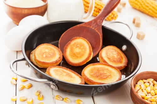 Preview: Pancakes With Corn Flour On The Table