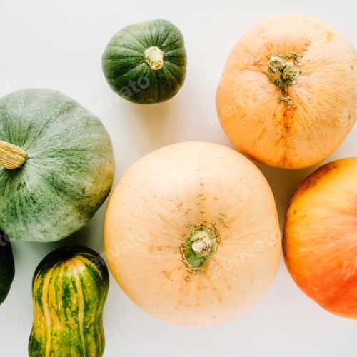 Preview: Pumpkin Arrangement. Flat Lay Autumn Wallpaper