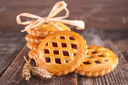 Preview: Biscuit On Wood Background