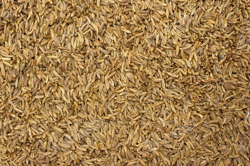 Preview: Lot Of Whole Dry Caraway Fruits Macro Flatlay Isolated