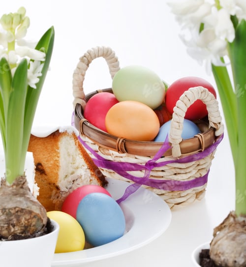 Preview: Colorful Easter Eggs With Flowers