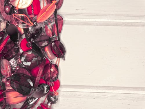 Preview: Red and Pink Toned Abstract Bead Background