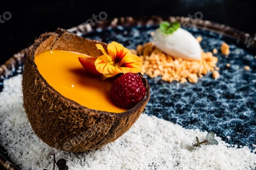Preview: Coconut Dessert With Mango And Berries
