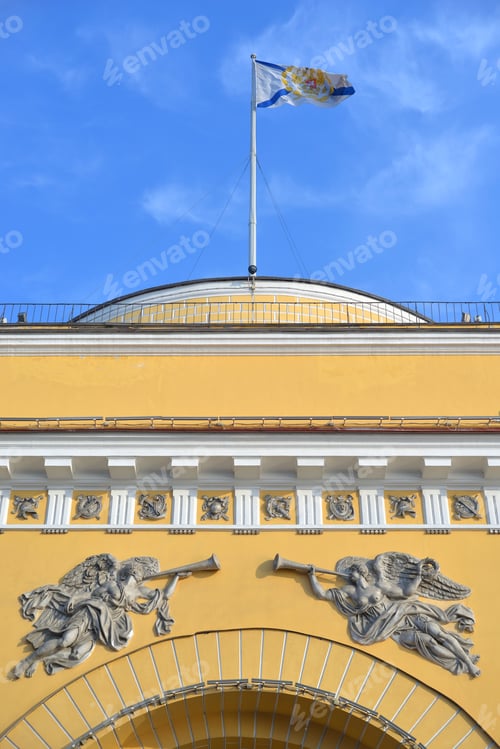 Preview: Admiralty Building At Sunny Day In St. Petersburg, Russia.
