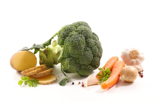 Preview: Assorted Vegetables On White
