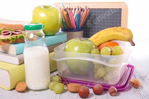 Preview: Fruit,Sandwich And Book