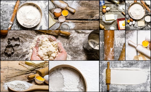 Preview: Food Collage Of Dough .