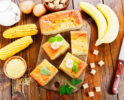 Preview: Polenta Casserole With Banana On The Table
