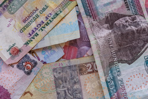 Preview: Heap Of Different Egyptian Banknotes For Background