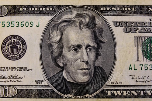 Preview: Closeup Of The American Twenty Dollars Banknote