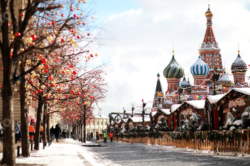 Preview: Winter Snow Landscape In The Russian Capital Moscow