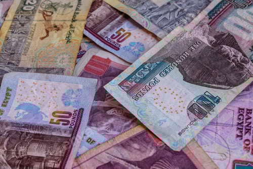 Preview: Heap Of Different Egyptian Banknotes For Background