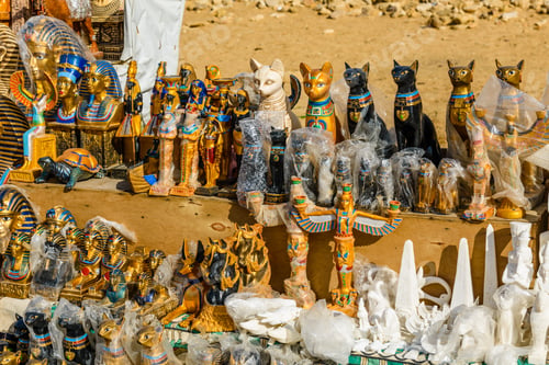 Preview: Different Egyptian Souvenirs For Sale In Street Shop