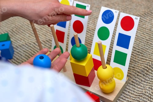 Preview: Children With Moms Playing On The Floor. Educational Games For Kids