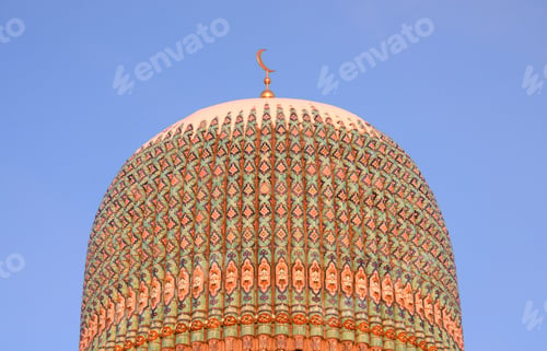 Preview: Dome Of Saint Petersburg Mosque On Petrograd Side At Evening, Russia.