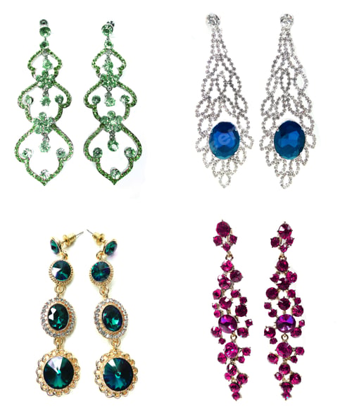 Preview: Earrings With Bright Crystals Jewellery