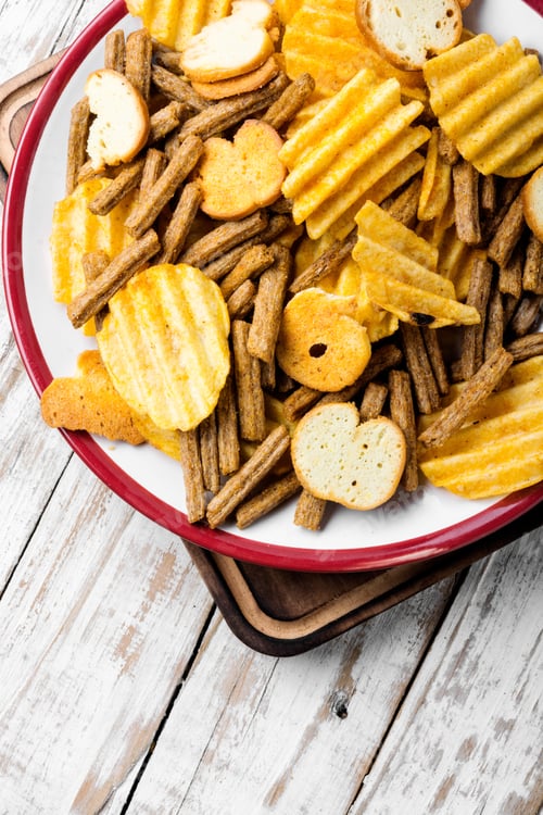 Preview: Crispy Potato Chips In Bowl.Homemade Potato Chips