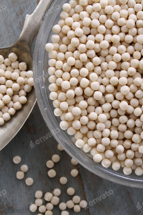 Preview: Healthy Uncooked Giant Couscous In Dish