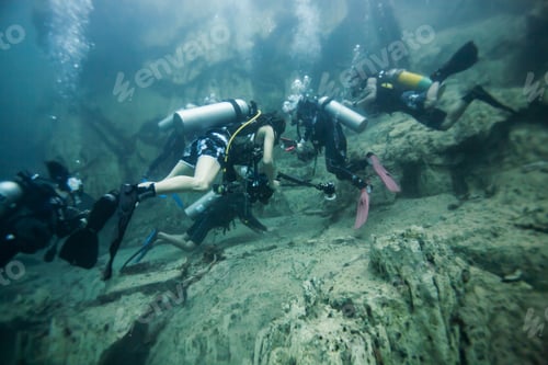 Preview: Scuba Diving Under The Hot Spring, Hot Water Make Vision Blurry In Coron Area, Palawan, Philippines.