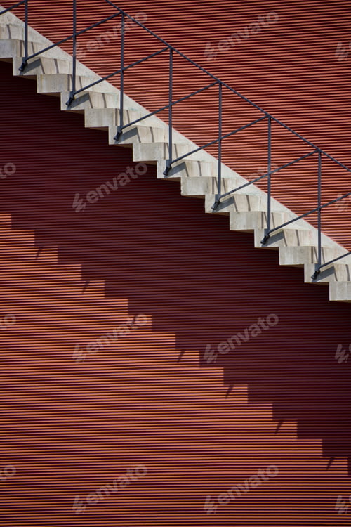 Preview: Outside Staircase Of Kunsthalle Portikus, Frankfurt, Hesse, Germany