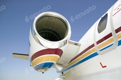 Preview: Low Angle View Of Airplane Engine