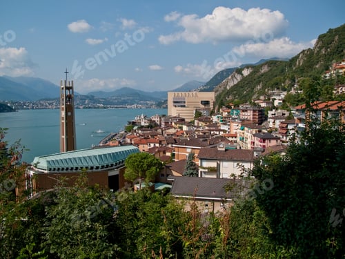 Preview: View Over Campione D'Italia And Lake Lugano, Italian Enclave In Switzerland