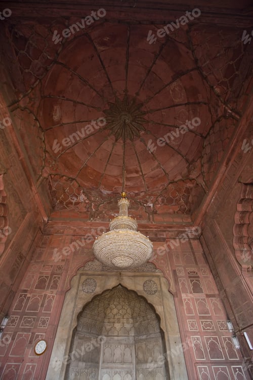 Preview: Interior Of Jama Masjid Mosque (Friday Mosque), Delhi, India, South Asia