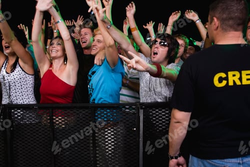 Preview: Fans Screaming And Cheering Behind Fence