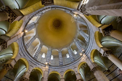 Preview: Interior Of The Baptistery Of The Cathedral Of Pisa, Piazza Del Duomo, Cathedral Square, Pisa