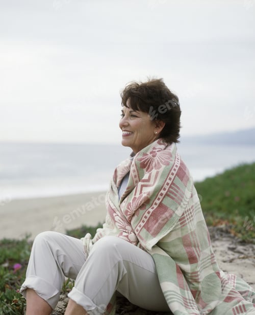 Preview: Portrait Of A Middle Aged Woman On A Beach