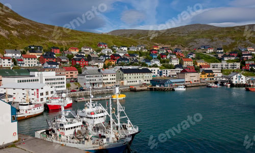 Preview: View To Honningsvag, Nordkapp, Norway