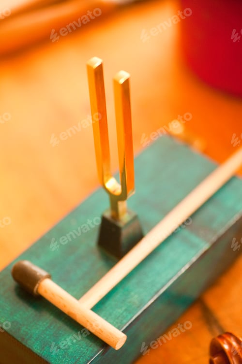 Preview: Close-Up Of Tuning Fork In Violin Maker'S Workshop