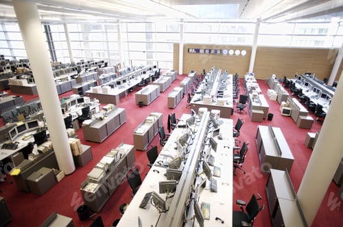 Preview: High Angle View Of Empty Office Area