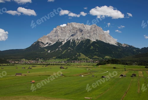 Preview: View From Lermoos To Ehrwald And Zugspitze, Zugspitz Massif, Tyrol, Austria