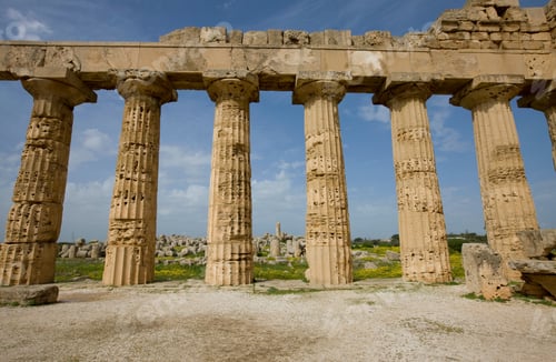 Preview: Ruins Of Temple E Or Temple Of Hera, Selinunte, Province Of Trapani, Sicily, Italy